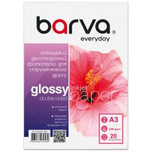 Фотопапір Barva A3, Everyday, Glossy, double-sided, 230 g/m2, 20c (IP-GE230-421) Фотопапір Barva A3, Everyday, Glossy, double-sided, 230 g/m2, 20c (IP-GE230-421)