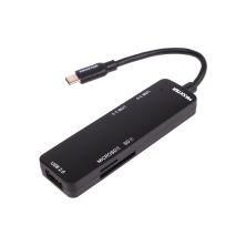 Концентратор Maxxter USB-C to 1xUSB 3.0 + 2xUSB 2.0 + SD/TF (HU3C-3PTF-01)