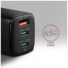 Зарядное устройство AXAGON 1xUSB + 2xUSB-C 65W QC4+ PD3.0 PPS black (ACU-DPQ65) - Изображение 2