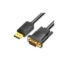 Кабель мультимедійний DisplayPort M to VGA M 1.5m 1080p60Hz black Vention (HBLBG)