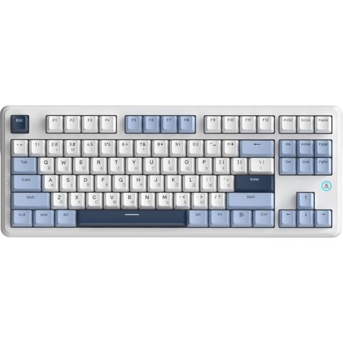 Клавіатура Ajazz AK870 V2 Flying Fish Switch USB UA White/Blue (AK870-V2-FF-BWB)