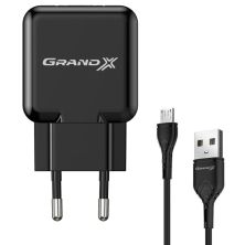 Зарядное устройство Grand-X CH-03UMB (5V/2,1A + DC cable Micro USB) Black (CH-03UMB)