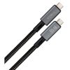 Дата кабель USB-C to USB-C 0.8m USB4 240W 40GBps 8K60Hz Nylon Vinga (VCPDCU4) - Зображення 1