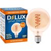 Лампочка Delux Globe G95 5Вт E27 2200К amber spiral filament (90018166) - Зображення 1