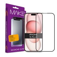 Стекло защитное MAKE Apple iPhone 15 Plus (MGF-AI15PL)
