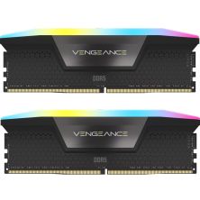 Модуль пам'яті для комп'ютера DDR5 48GB (2x24GB) 6400 MHz Vengeance RGB Black Corsair (CMH48GX5M2B6400C36)