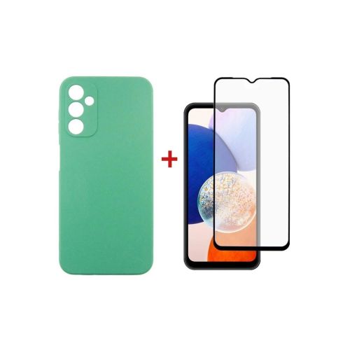 Чохол до мобільного телефона Dengos Kit for Samsung Galaxy A14 5G case + glass (Mint) (DG-KM-14)