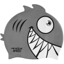Шапка для плавання Aqua Speed Zoo Pirana 246-26 9701 сірий Діт OSFM (5908217697011)