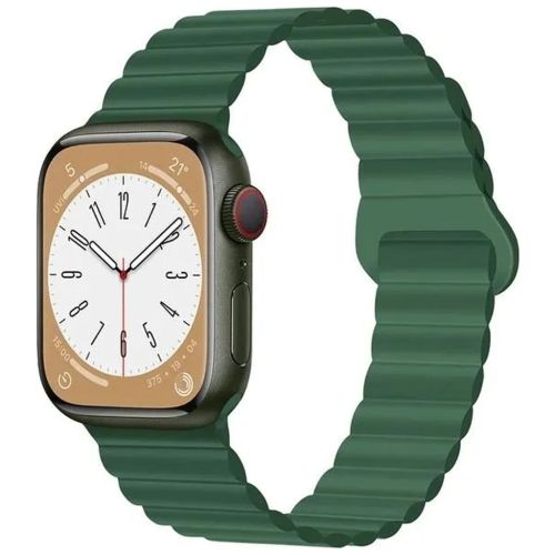 Ремешок для смарт-часов Drobak Silicone Magnetic Link для Apple Watch All Series Ultra 2 49/45/44/42mm Army Green (898926)