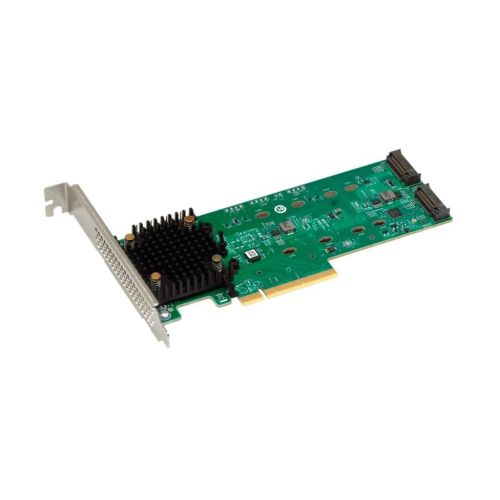 Контролер RAID Broadcom 2x Hybrid Gen 4 NVMe/SATA M.2 RAID 0/1 Carrier, Standard LP,RoHS (05-50148-00)