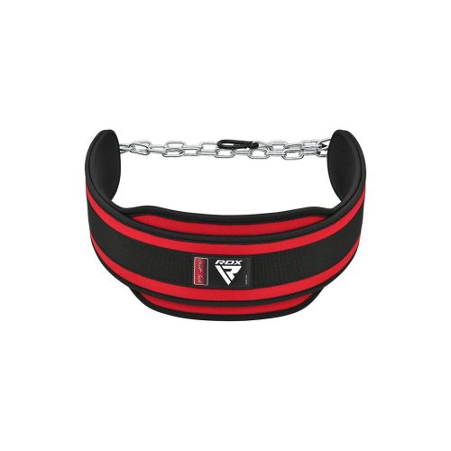 Обважнювач RDX Пояс з ланцюгом T7 Pro Dipping Belt 2 Layer Red (WDB-T7R)