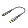 Перехідник USB-C to 3.5mm F 0.14m gray ColorWay (CW-AD-CJ) - Зображення 1