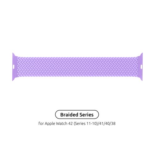 Ремешок для смарт-часов Armorstandart Braided Solo Loop для Apple Watch 42 (Series 11-10)/41/40/38 Lavender Grey Size 4 (132 mm) (ARM64898)