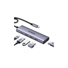 Порт-репликатор Ugreen Dock CM511 5in1 USB3.1 Type-C --> HDMI 60Hz/3xUSB-А 3.0/Type-C/PD 100W (15597)