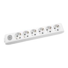Колодка для удлинителя Panasonic X-tendia с заземлением 6 гнезд, серая (WLTA04602GR-UA)