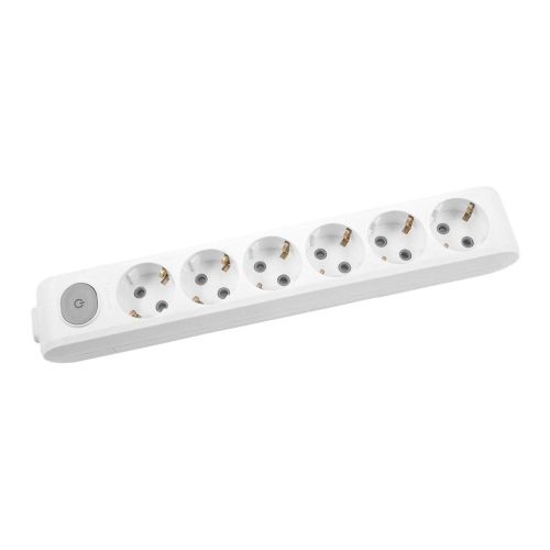 Колодка для удлинителя Panasonic X-tendia с заземлением 6 гнезд, серая (WLTA04602GR-UA)