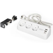 Сетевой фильтр питания Digitus 3 розетки, 2xUSB-A, 1xUSB-C,1.5м, White (DA-70626)