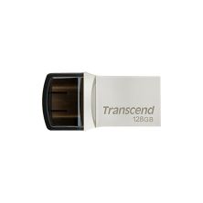 USB флеш накопитель Transcend 128GB JetFlash 890 Silver USB 3.1/Type-C (TS128GJF890S)