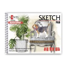 Альбом для малювання Santi для акварелі Animals, А5 12 аркушів, 200г/м2 (130514)