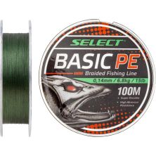 Шнур Select Basic PE 100m Dark Green 0.08mm 8lb/4kg (1870.27.59)