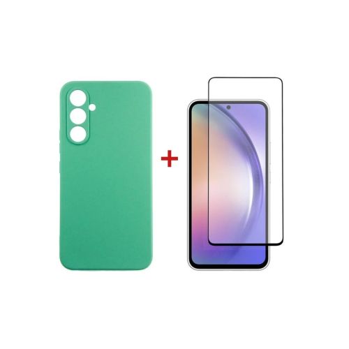 Чехол для мобильного телефона Dengos Kit for Samsung Galaxy A54 5G case + glass (Mint) (DG-KM-43)