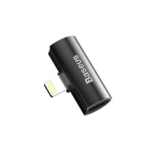 Переходник L46 Lightning (1 Male / 2 Female) Black Baseus (CAL46-01)