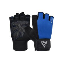 Перчатки для фитнеса RDX W1 Half Blue Plus L (WGA-W1HU-L+)