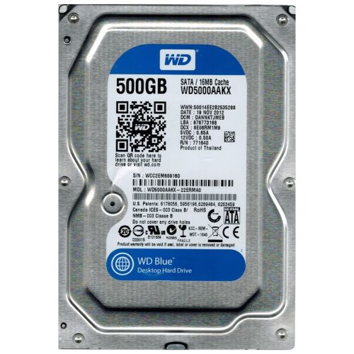 Жесткий диск 3.5  500Gb WD (WD5000AAKX)