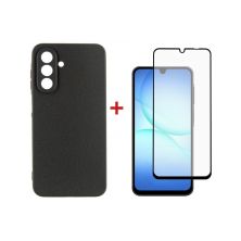 Чохол до мобільного телефона Dengos Carbon Kit for Samsung Galaxy A17 case + glass Black (DG-KM-160)