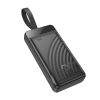 Батарея універсальна HOCO 30000mAh Element PD/20W, QC/22.5W, LED Lamp, Black (J123B / 714735) - Зображення 1
