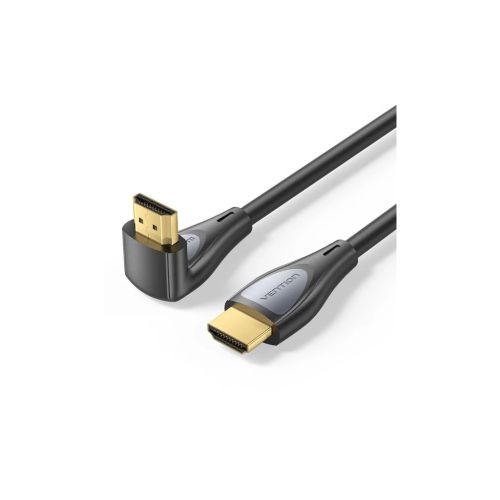 Кабель мультимедійний HDMI M to HDMI M 1.0m 4K60Hz 90° corner black Vention (ALRBF)