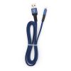 Дата кабель USB 2.0 AM to Micro 5P 1m flat nylon blue Vinga (VCPDCMFNB1B) - Зображення 4
