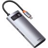 Концентратор Baseus USB3.1 Type-C to USB Type C PD 100W/HDMI 4K 60 Hz/3*USB 3.2 Gen1/ 5in1 (CAHUB-CX0G) - Изображение 3