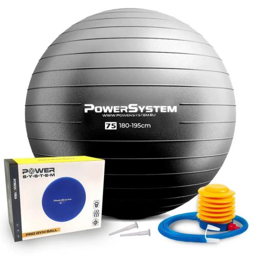 М'яч для фітнесу Power System PS-4013 O75 cm PRO Gymball Black (4013BK-0)