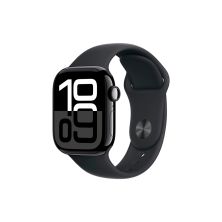 Смарт-часы Apple Watch Series 10 GPS 42mm Jet Black Aluminium Case with Black Sport Band - S/M (MWWE3QH/A)