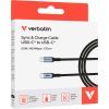 Дата кабель USB-C to USB-C 1.2m 60W black Verbatim (31845) - Изображение 2