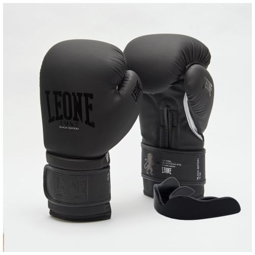 Боксерские перчатки Leone GN059 Black/White 12 унцій (GN059_Bl/White_12oz)