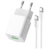 Зарядний пристрій ColorWay C101A GaN Mini 20W PD PPS USB-C + USB-A QC4.0 + cable USB-C to USB-C black (CW-CHS062PDC-WT) - Зображення 3