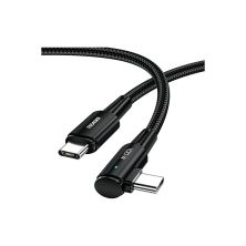 Дата кабель USB-C to USB-C 3.0m 100W 90° corner black Essager (EXCTT1-CGWTC01) Дата кабель USB-C to USB-C 3.0m 100W 90° corner black Essager (EXCTT1-CGWTC01)