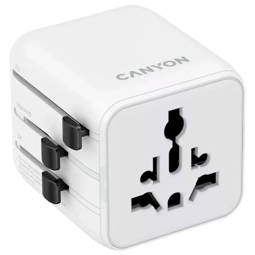 Перехідник Canyon Travel Adapter OnTour One EU/UK/US/AUS White (CNS-TA1005W)