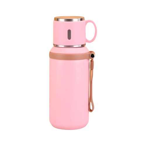 Термос Merlion з чашкою 0,6 л, рожевий (TermTea-600/Pink)