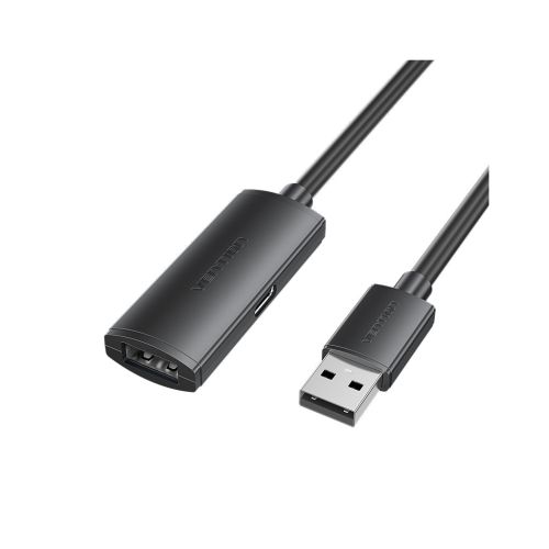 Дата кабель USB 2.0 AM/AF 25.0m Active black Vention (CBKBS)