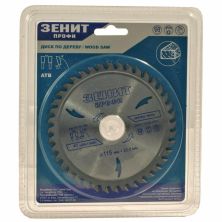 Диск пильний Зеніт ПРОФІ пильний по дереву 115x22.2, ATB 40 (19115240)