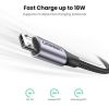 Дата кабель USB 2.0 AM to Micro 5P 2.0m US290 Aluminum Braid Black Ugreen (60148) - Зображення 1