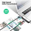 Дата кабель USB 2.0 AM to Micro 5P 2.0m US290 Aluminum Braid Black Ugreen (60148) - Зображення 2