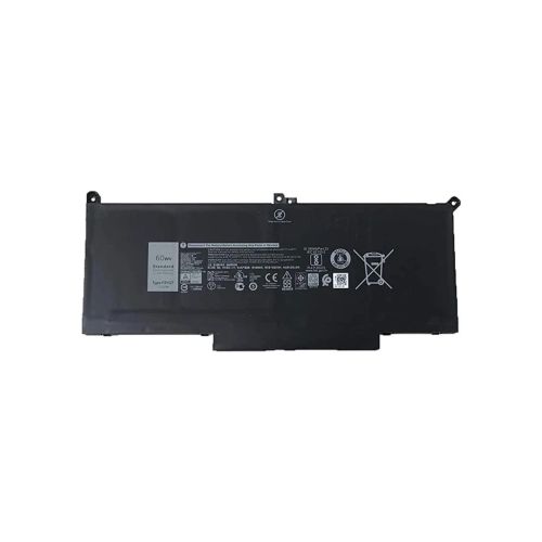 Акумулятор до ноутбука Dell Latitude 7280 F3YGT, 53Wh (7200mAh), 4cell, 7.4V, Li-Pol AlSoft (A47873)