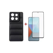 Чохол до мобільного телефона Dengos Kit for Xiaomi Redmi Note 13 5G case + glass (Black) (DG-KM-58)