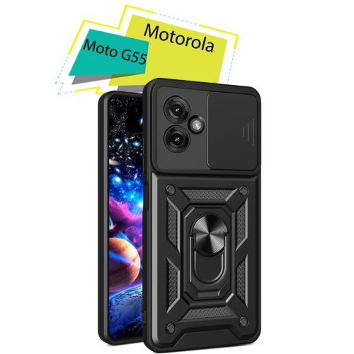 Чохол до мобільного телефона BeCover Military Motorola Moto G55 Black (713056)