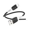 Дата кабель USB 2.0 AM to Lightning 1.0m 2.4A silicone X82 black HOCO (6931474768537) - Зображення 1