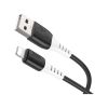Дата кабель USB 2.0 AM to Lightning 1.0m 2.4A silicone X82 black HOCO (6931474768537) - Зображення 2
